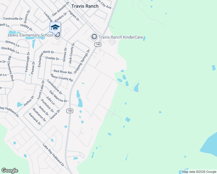 map of restaurants, bars, coffee shops, grocery stores, and more near 14169 Stanley Lane in Forney