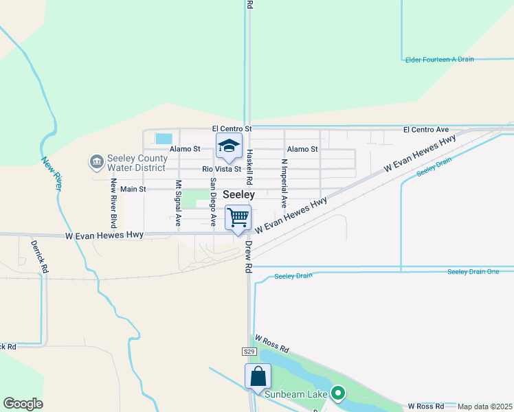 map of restaurants, bars, coffee shops, grocery stores, and more near in Seeley