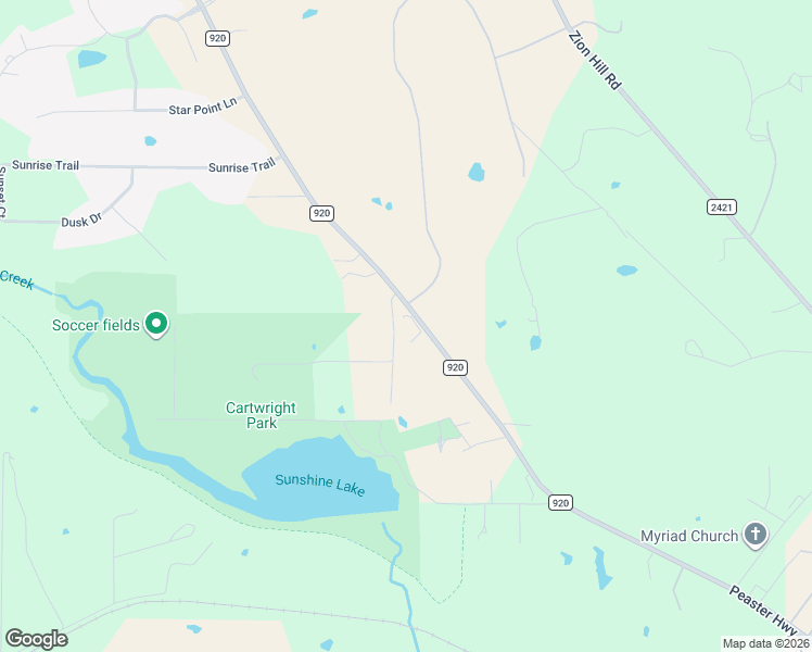 map of restaurants, bars, coffee shops, grocery stores, and more near 2445 Farm to Market 920 in Weatherford