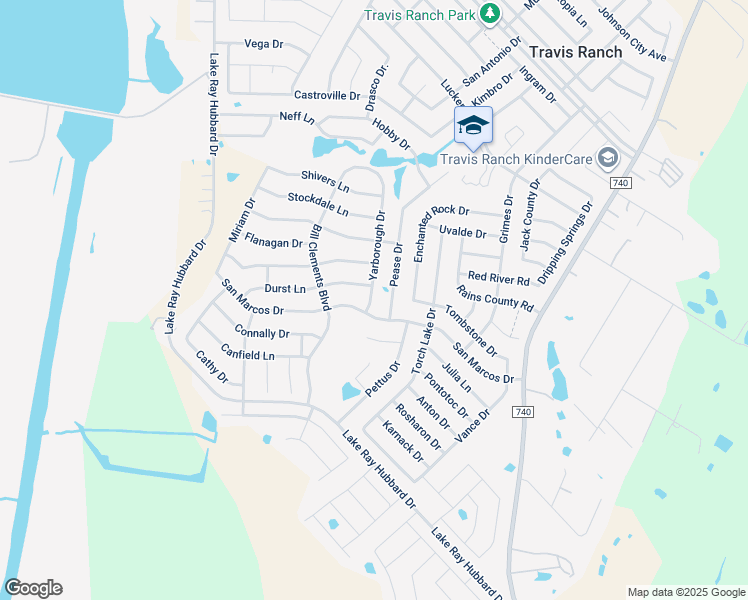 map of restaurants, bars, coffee shops, grocery stores, and more near 5502 Yarborough Drive in Heath