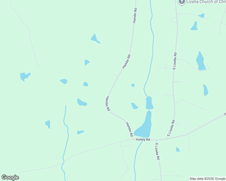 map of restaurants, bars, coffee shops, grocery stores, and more near 3300 Hamlin Road in Lizella