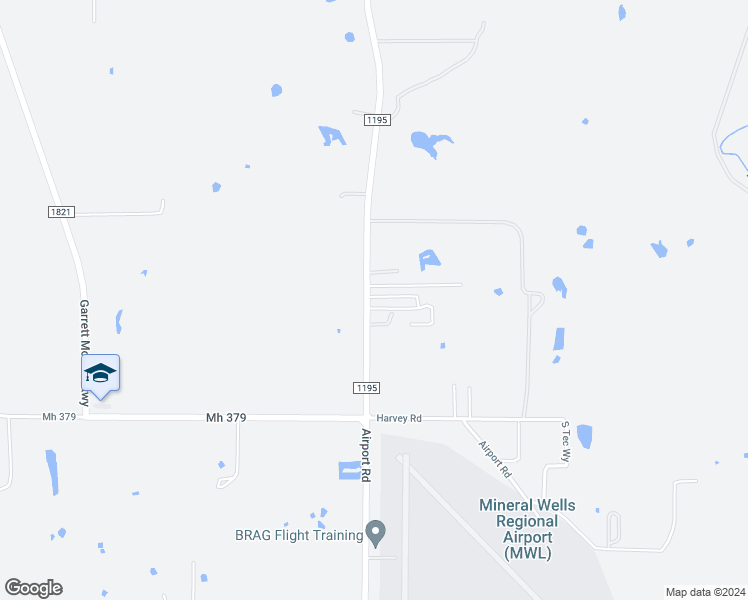 map of restaurants, bars, coffee shops, grocery stores, and more near 2001 Farm to Market Road 1195 in Mineral Wells