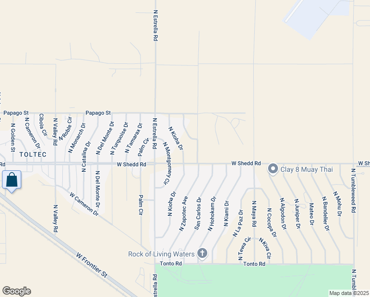 map of restaurants, bars, coffee shops, grocery stores, and more near 4030 North Kioha Drive in Eloy