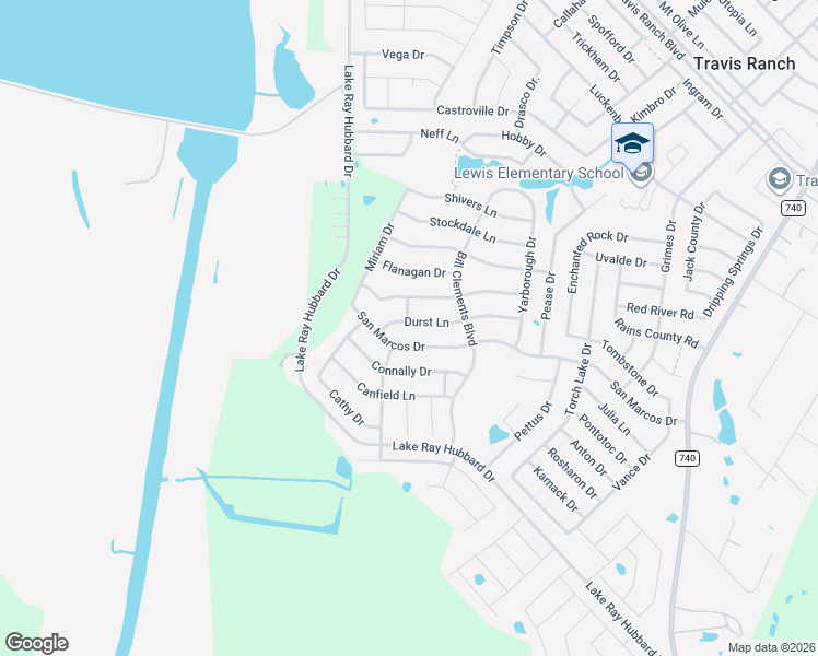 map of restaurants, bars, coffee shops, grocery stores, and more near 5651 Durst Lane in Heath