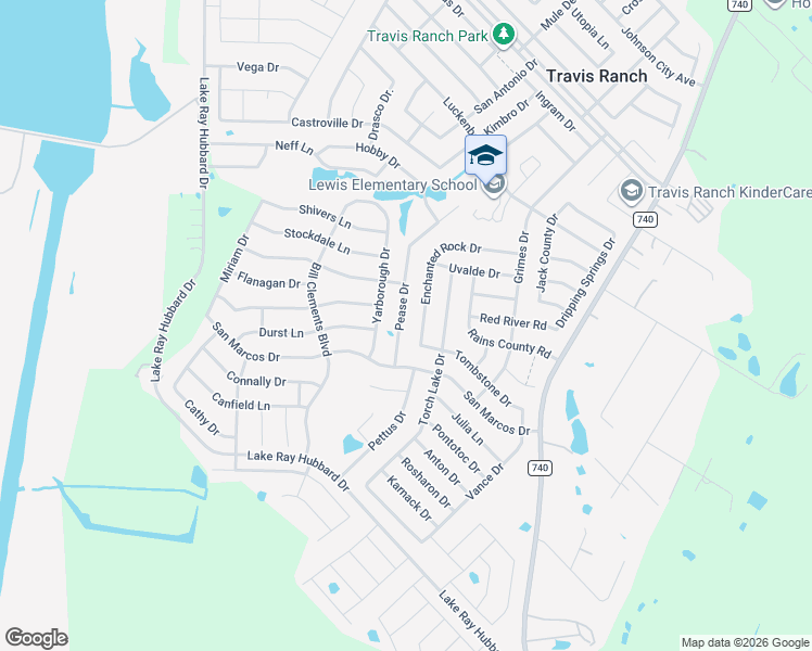 map of restaurants, bars, coffee shops, grocery stores, and more near 2718 Pease Drive in Heath