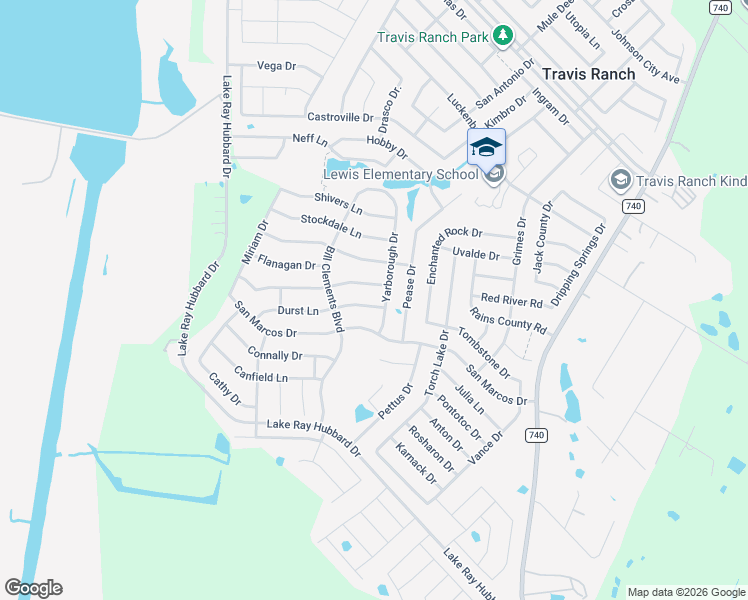 map of restaurants, bars, coffee shops, grocery stores, and more near 4205 Bullock Lane in Heath