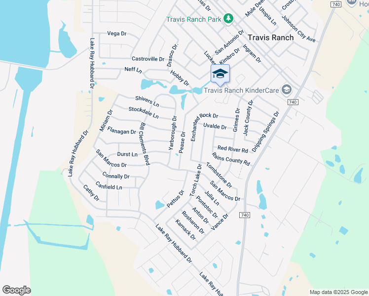 map of restaurants, bars, coffee shops, grocery stores, and more near 2060 Enchanted Rock Drive in Forney