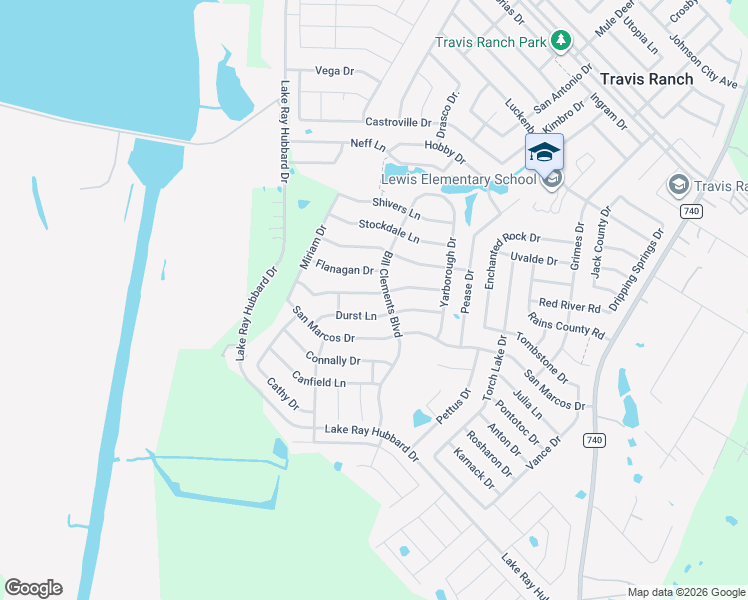 map of restaurants, bars, coffee shops, grocery stores, and more near 5832 Melville Lane in Heath