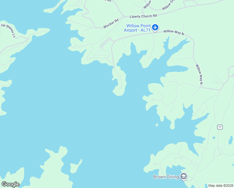 map of restaurants, bars, coffee shops, grocery stores, and more near 1470 Willows End in Alexander City