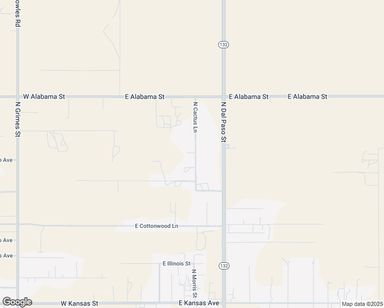 map of restaurants, bars, coffee shops, grocery stores, and more near 8203 North Cactus Lane in Hobbs