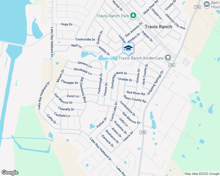 map of restaurants, bars, coffee shops, grocery stores, and more near 2060 Enchanted Rock Drive in Forney