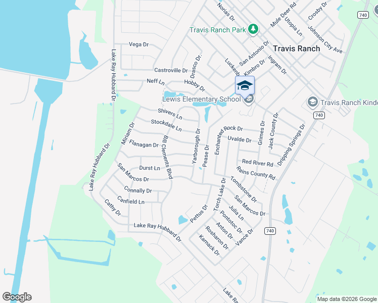 map of restaurants, bars, coffee shops, grocery stores, and more near 4205 Bullock Lane in Heath