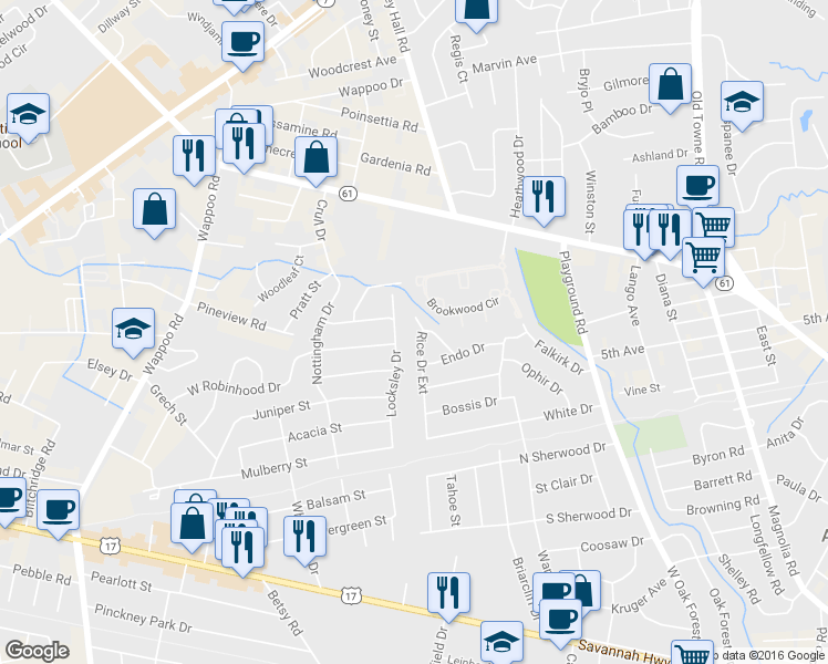 map of restaurants, bars, coffee shops, grocery stores, and more near 34 Rice Drive Extension in Charleston