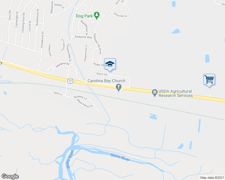 map of restaurants, bars, coffee shops, grocery stores, and more near 2937 Savannah Highway in Charleston