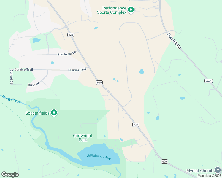 map of restaurants, bars, coffee shops, grocery stores, and more near 2800 Farm to Market 920 in Weatherford