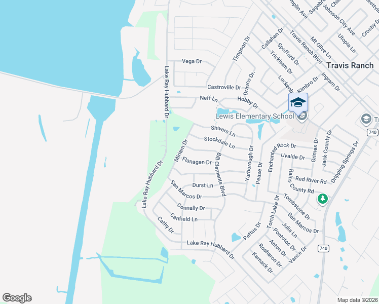 map of restaurants, bars, coffee shops, grocery stores, and more near 5853 Melville Lane in Forney