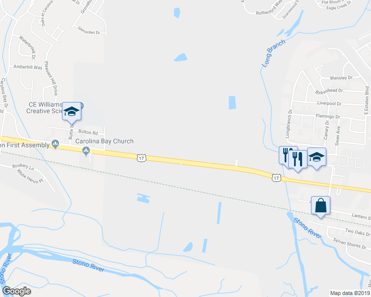 map of restaurants, bars, coffee shops, grocery stores, and more near 2730 Savannah Highway in Charleston