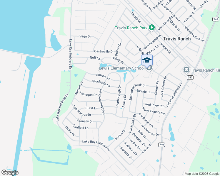 map of restaurants, bars, coffee shops, grocery stores, and more near 4415 Stockdale Lane in Forney