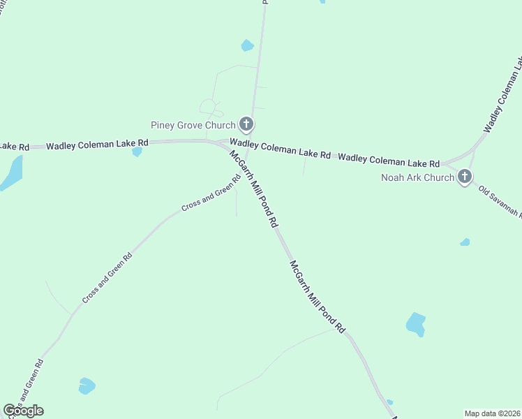 map of restaurants, bars, coffee shops, grocery stores, and more near 1221 McGarrh Mill Pond Road in Swainsboro