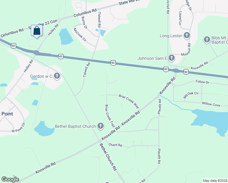 map of restaurants, bars, coffee shops, grocery stores, and more near 231 Briar Creek Way in Lizella