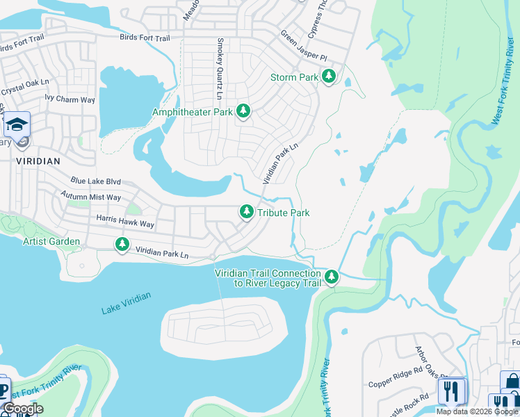 map of restaurants, bars, coffee shops, grocery stores, and more near 1325 Black Walnut Lane in Euless