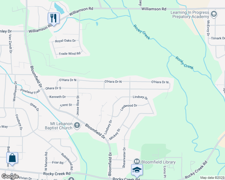 map of restaurants, bars, coffee shops, grocery stores, and more near in Macon