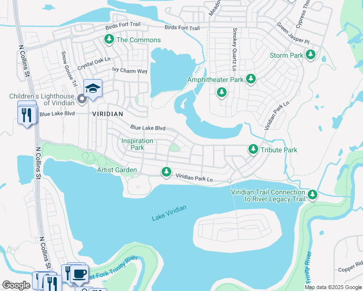 map of restaurants, bars, coffee shops, grocery stores, and more near 1309 Autumn Mist Way in Euless