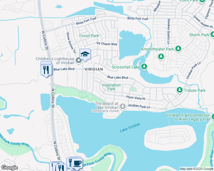 map of restaurants, bars, coffee shops, grocery stores, and more near 1136 Autumn Mist Way in Arlington
