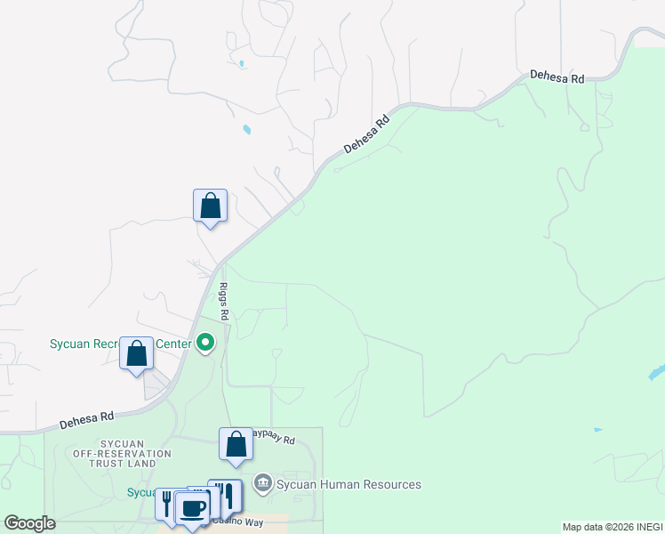 map of restaurants, bars, coffee shops, grocery stores, and more near 5928 Stallion Oaks Road in El Cajon