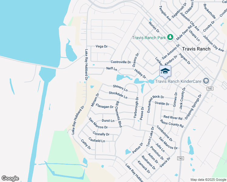 map of restaurants, bars, coffee shops, grocery stores, and more near 4636 Shivers Lane in Forney