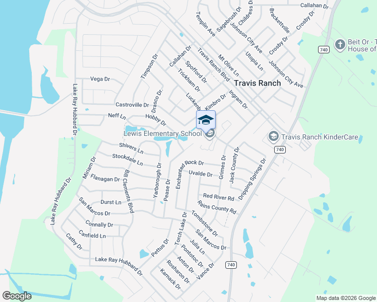 map of restaurants, bars, coffee shops, grocery stores, and more near 2830 Lenham Lane in Heath