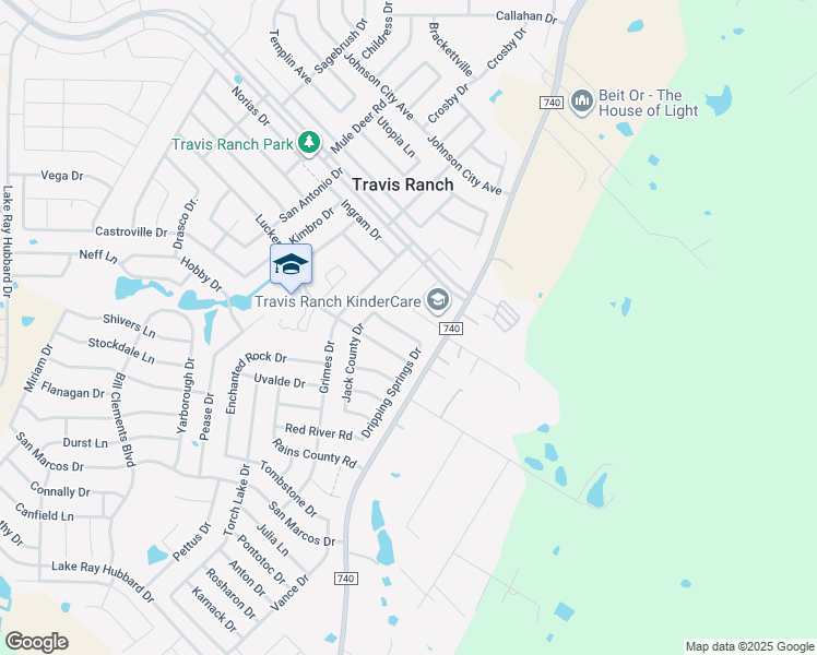 map of restaurants, bars, coffee shops, grocery stores, and more near 2014 Colorado Bend Drive in Forney