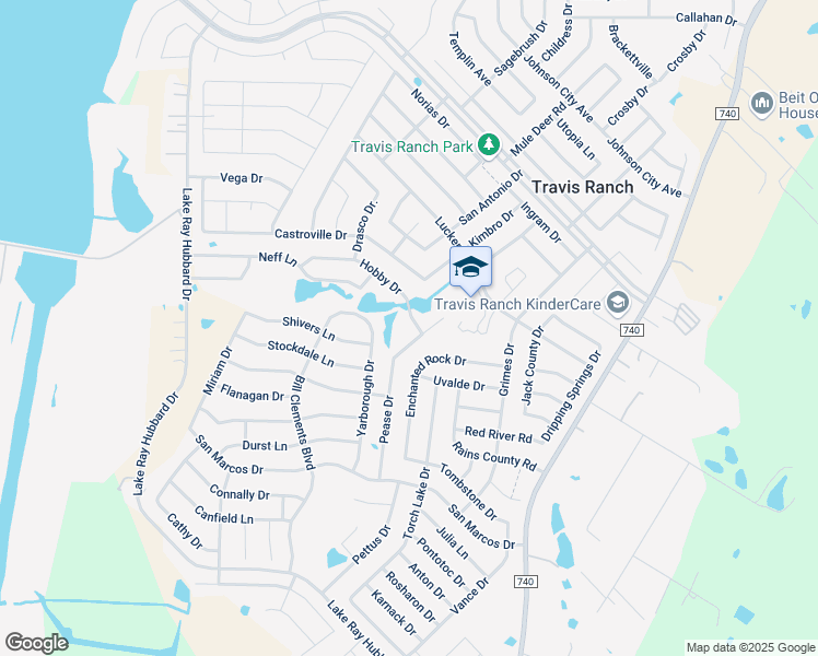 map of restaurants, bars, coffee shops, grocery stores, and more near 2905 Hobby Drive in Heath