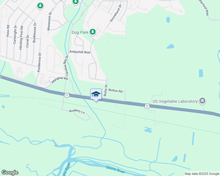 map of restaurants, bars, coffee shops, grocery stores, and more near 2936 Bolton Road in Charleston