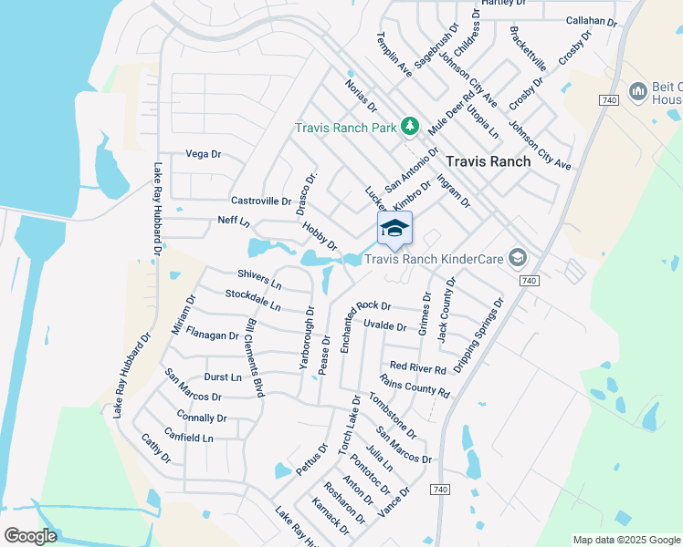 map of restaurants, bars, coffee shops, grocery stores, and more near 2905 Hobby Drive in Heath