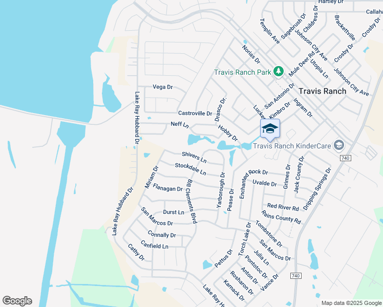 map of restaurants, bars, coffee shops, grocery stores, and more near 4636 Shivers Lane in Forney