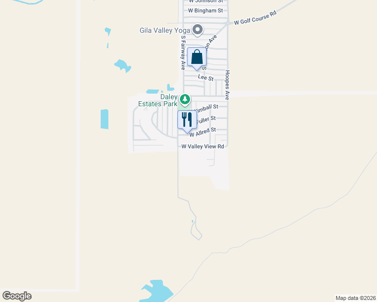 map of restaurants, bars, coffee shops, grocery stores, and more near 3988 W Valley View Rd in Thatcher