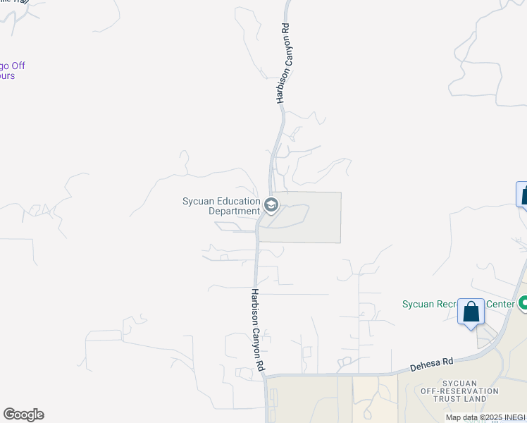 map of restaurants, bars, coffee shops, grocery stores, and more near 2 Harbison Canyon Road in Alpine