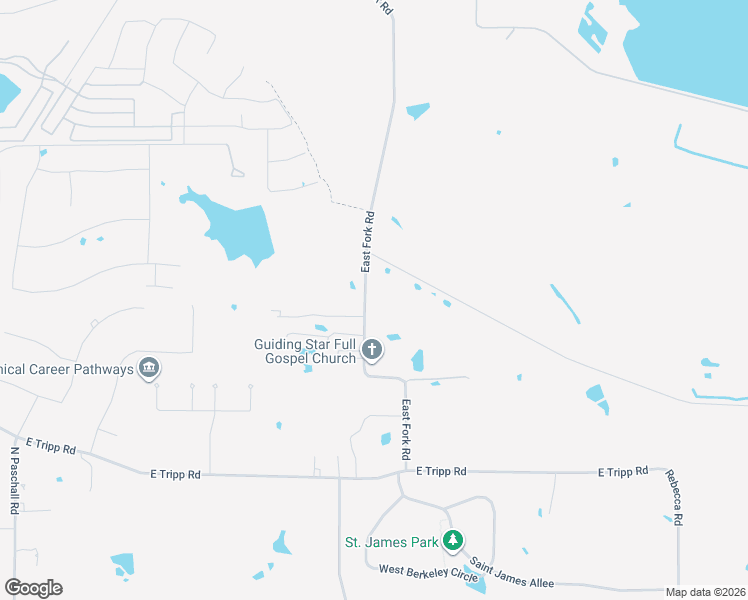 map of restaurants, bars, coffee shops, grocery stores, and more near 236 East Fork Road in Mesquite