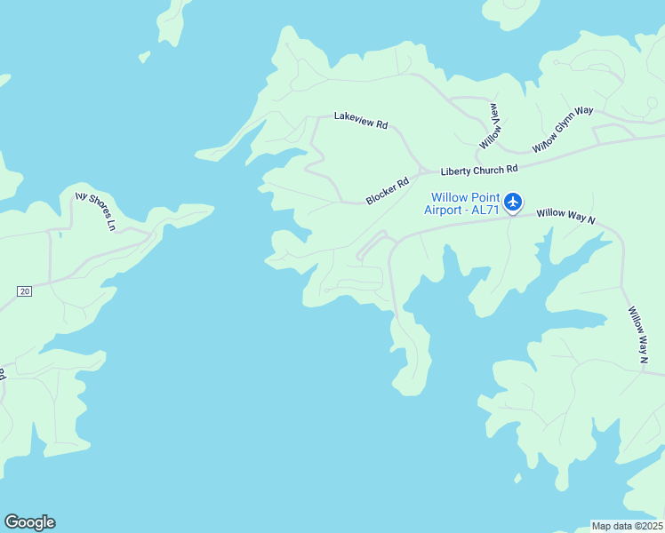 map of restaurants, bars, coffee shops, grocery stores, and more near Cedar Point Road in Alexander City