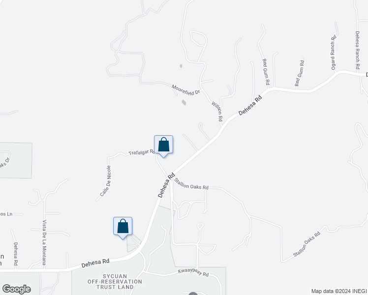 map of restaurants, bars, coffee shops, grocery stores, and more near 5786 Dehesa Road in El Cajon