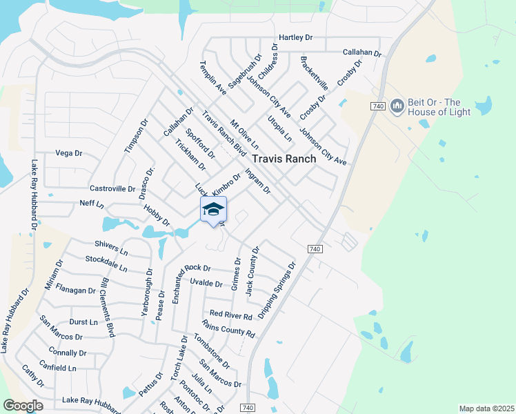 map of restaurants, bars, coffee shops, grocery stores, and more near 1007 Rumley Road in Forney