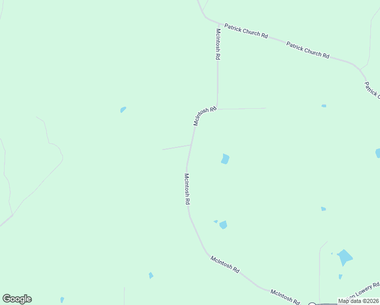 map of restaurants, bars, coffee shops, grocery stores, and more near McIntosh Road in Bernice