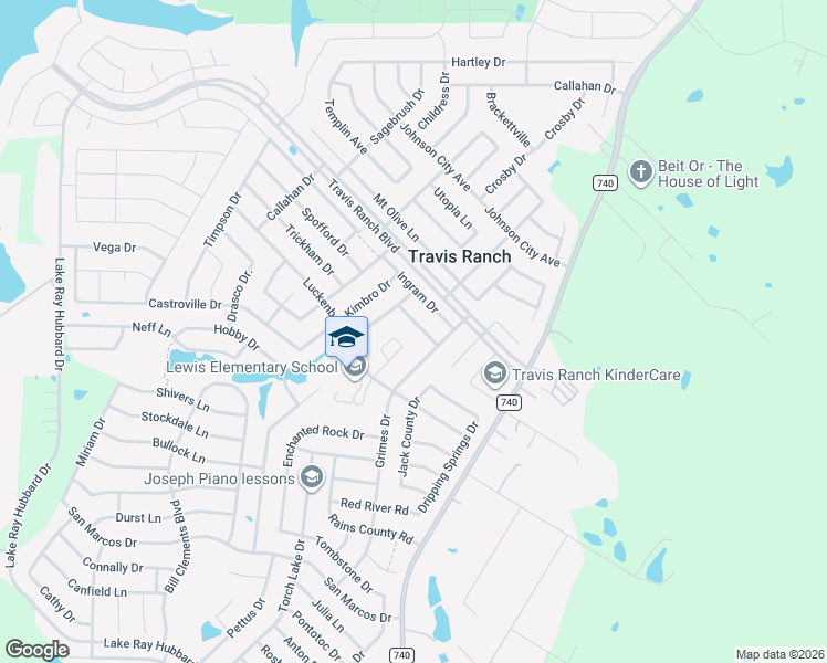 map of restaurants, bars, coffee shops, grocery stores, and more near 1011 Rumley Road in Forney