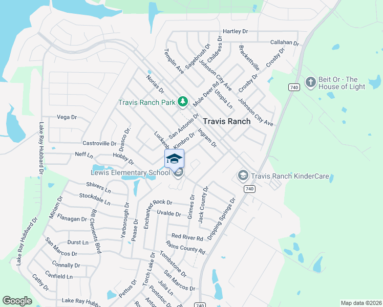 map of restaurants, bars, coffee shops, grocery stores, and more near 1019 Cottontail Drive in Forney