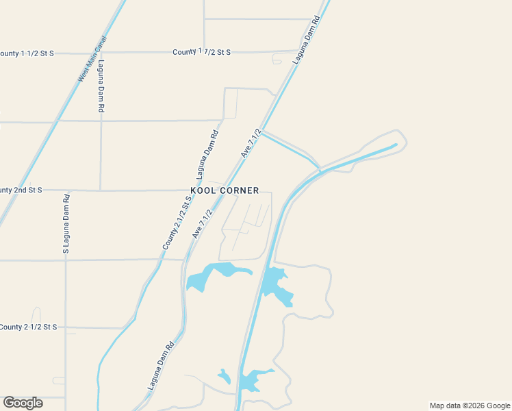 map of restaurants, bars, coffee shops, grocery stores, and more near 7728 Laguna Dam Road in Yuma