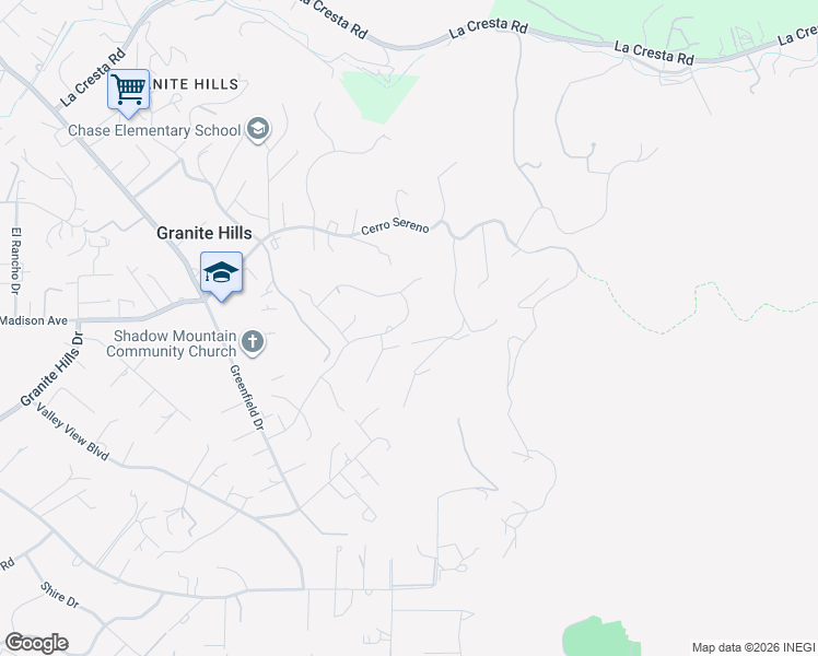 map of restaurants, bars, coffee shops, grocery stores, and more near 497 Vista Del Escuela in El Cajon