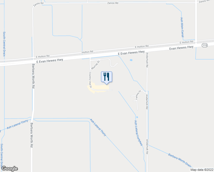 map of restaurants, bars, coffee shops, grocery stores, and more near 2050 Country Club Drive in Holtville