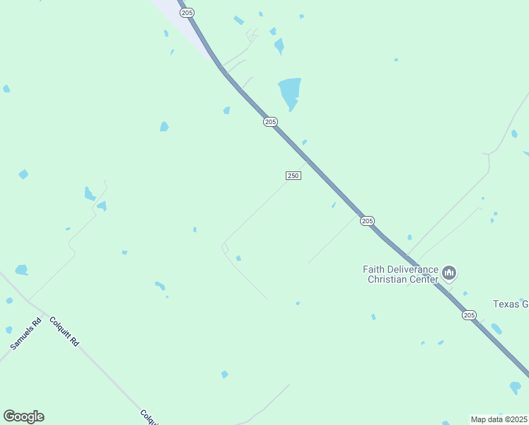 map of restaurants, bars, coffee shops, grocery stores, and more near 16300 County Road 250 in Terrell