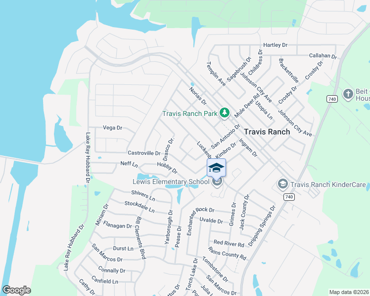 map of restaurants, bars, coffee shops, grocery stores, and more near 1013 Rio Frio Drive in Forney